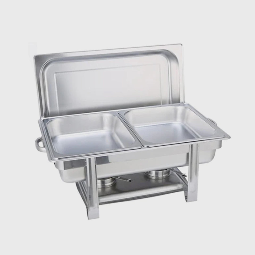 Stainless Steel Chafing Food Warmer Double Tray