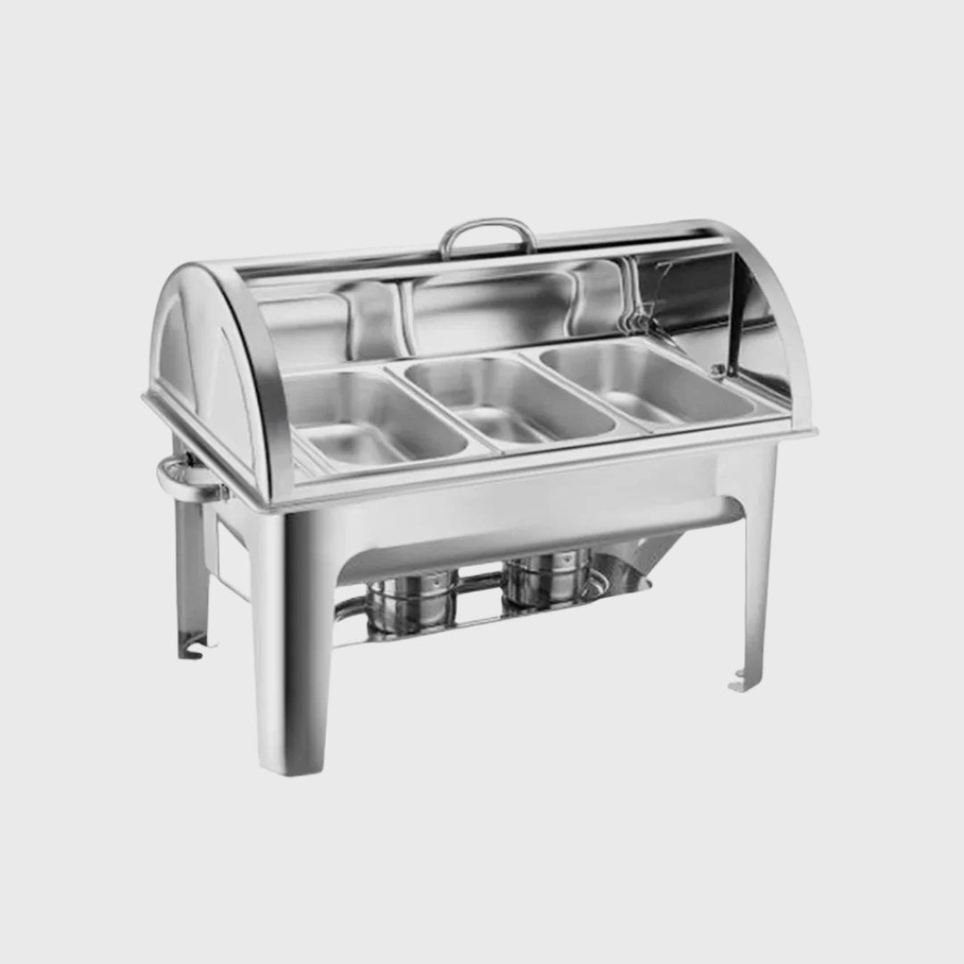 3L Triple Tray Stainless Steel Roll Top Food Warmer