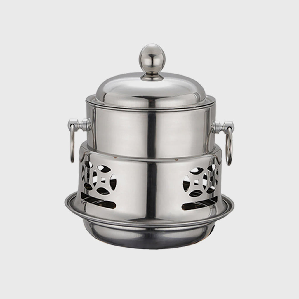 Stainless Steel Single Hot Pot with Lid