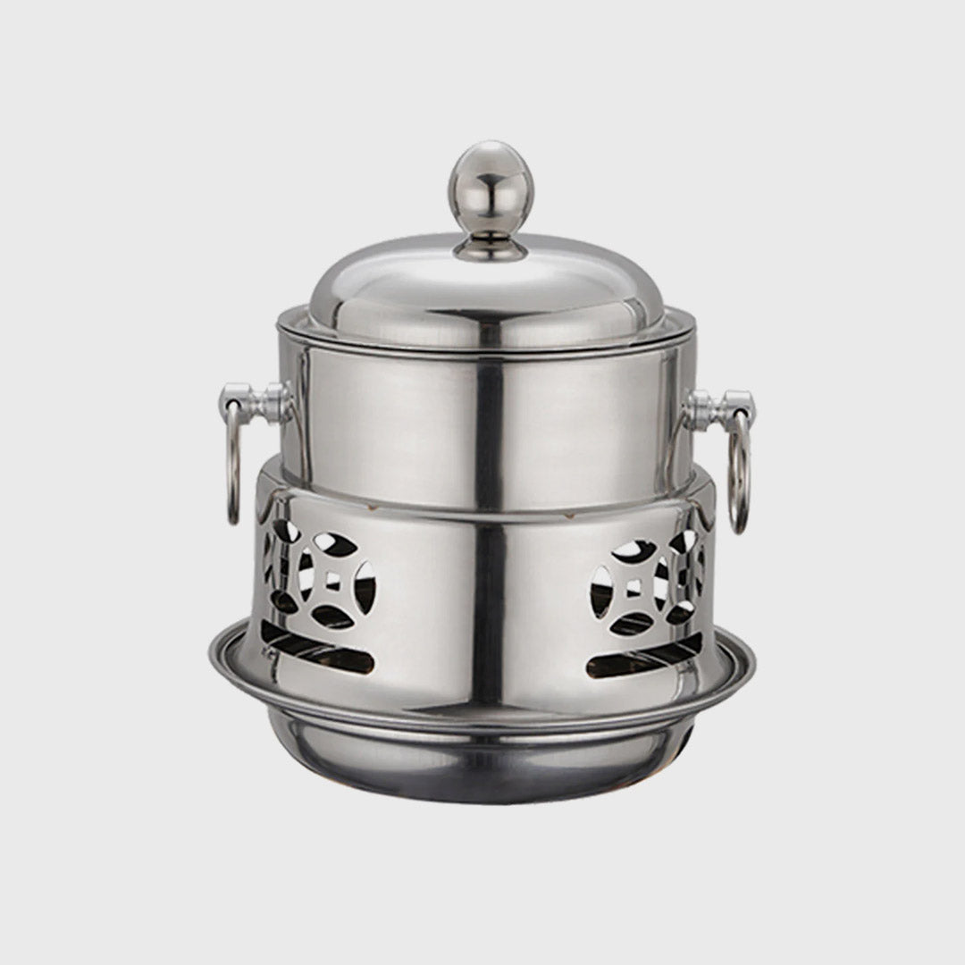 Stainless Steel Single Hot Pot with Lid