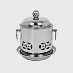 Stainless Steel Single Asian Hot Pot with Lid