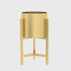 45CM Reversible Gold Metal Plant Pots Holders Rack