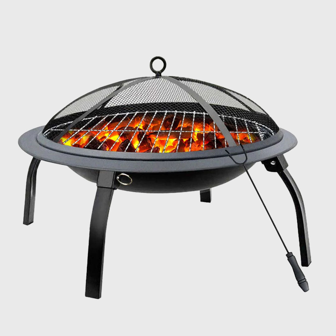 2 in 1 Outdoor Portable BBQ Grill Fireplace 56cm