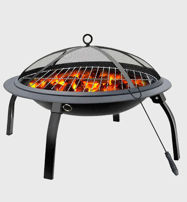 2 in 1 Outdoor Portable BBQ Grill Fireplace 56cm