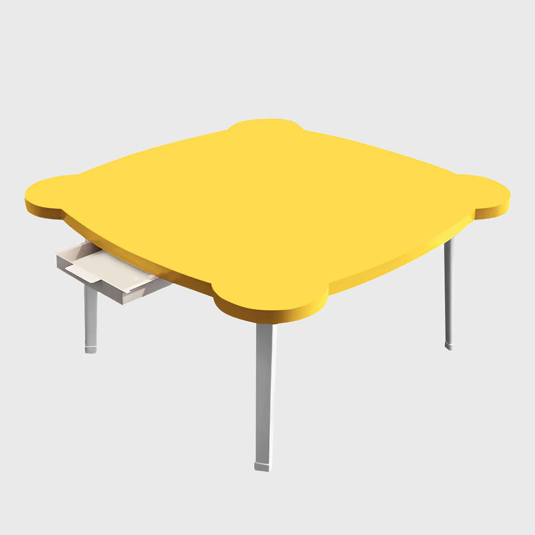 Yellow Minimalist Cat Ear Portable Floor Table