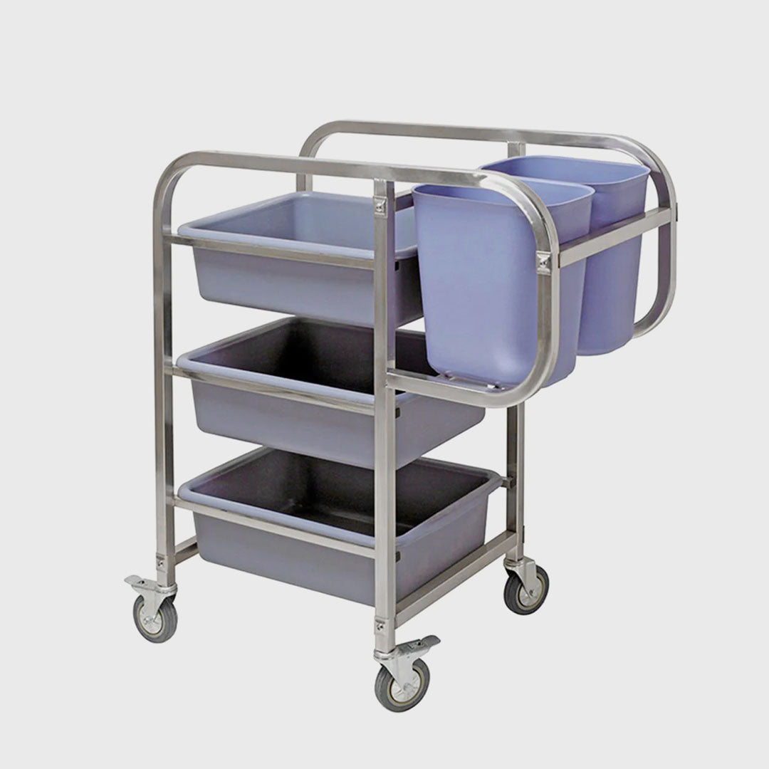 82x43x92cm Square 3 Tier Food Trolley Food Waste