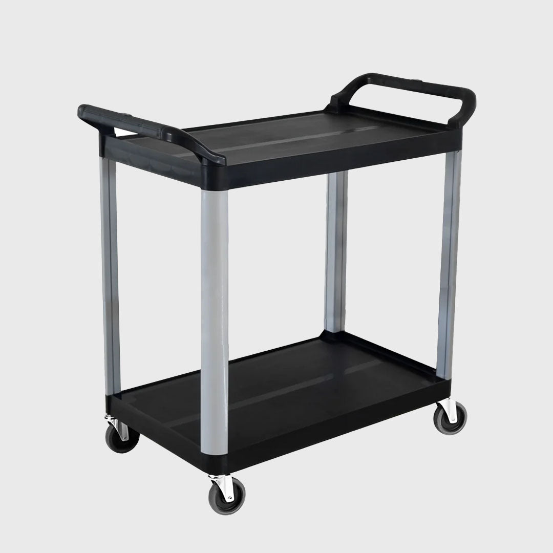 2 Tier Multifunctional Utility Cart 845x430x940mm Black