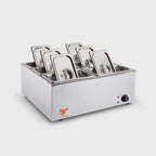 Stainless Steel 6 X 1/3 GN Pan Electric Bain-Marie Food Warmer with Lid