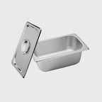 Gastronorm GN Pan Full Size 1/3 GN Pan 10cm Deep Stainless Steel Tray with Lid