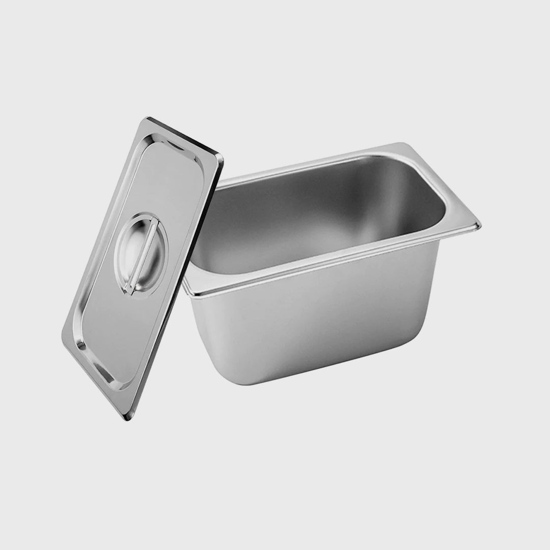 Gastronorm GN Pan Full Size 1/3 GN Pan 15cm Deep Stainless Steel Tray With Lid