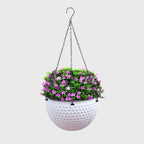 White Medium Hanging Flower Pot