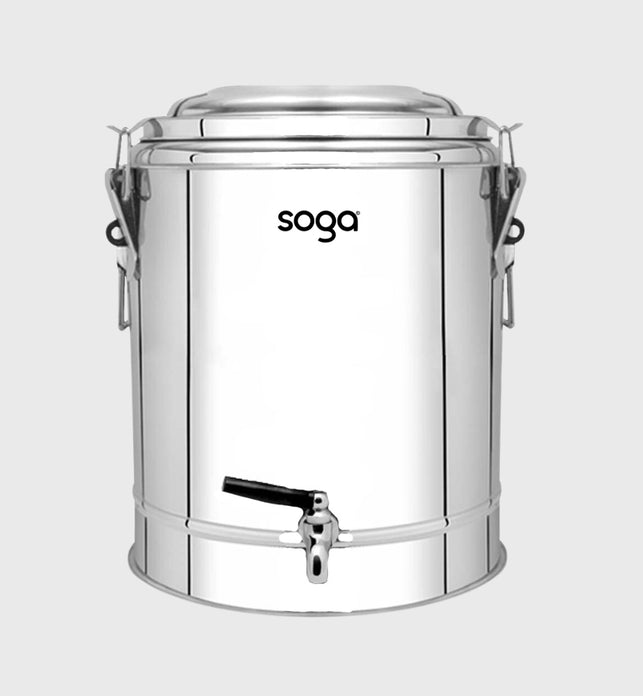 SOGA 40L Stainless Steel Insulated Stock Pot Hot & Cold Beverage Container