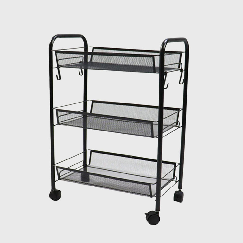3 Tier Steel Mesh Kitchen Cart