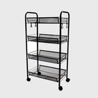 4 Tier Steel Mesh Kitchen Cart