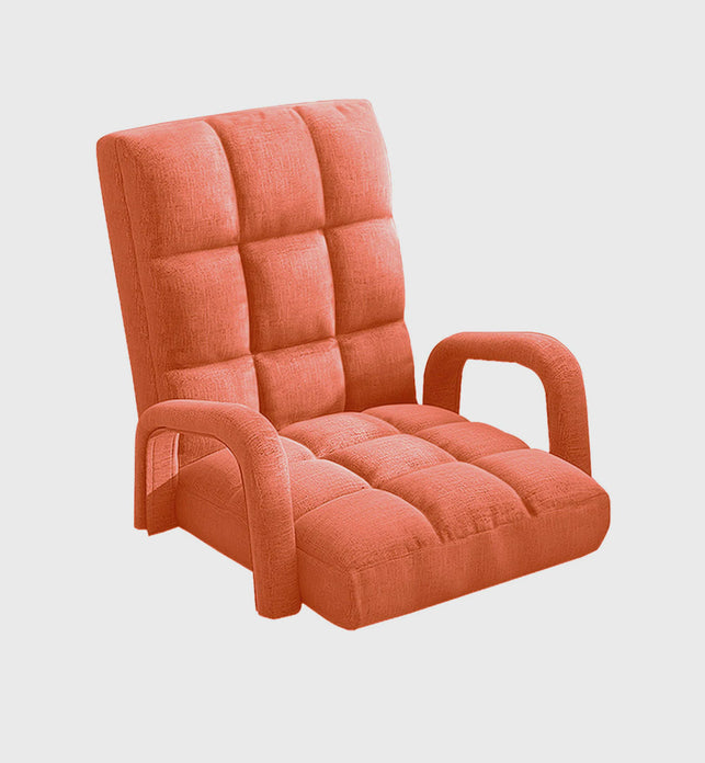Floor Recliner Lazy Chair with Armrest Orange