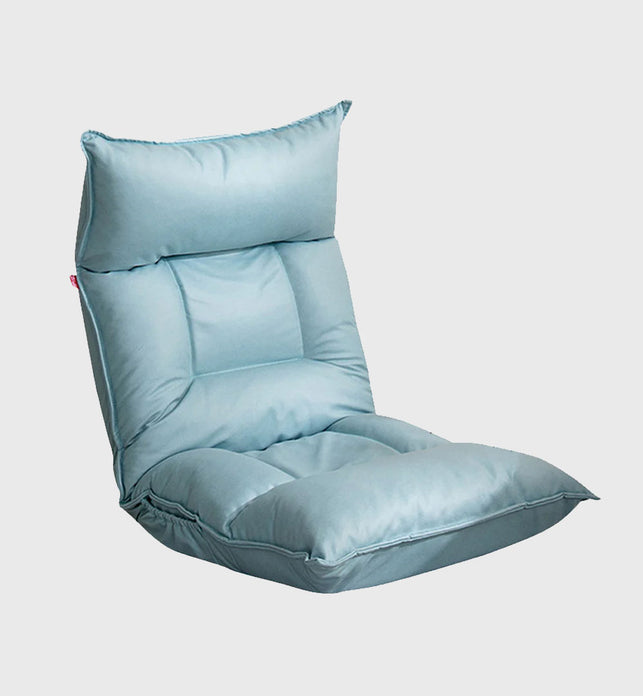 Air Leather Floor Recliner Lazy Chair Blue
