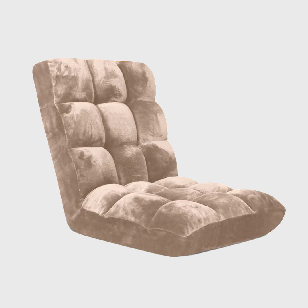 Floor Recliner Folding Lounge Light Apricot