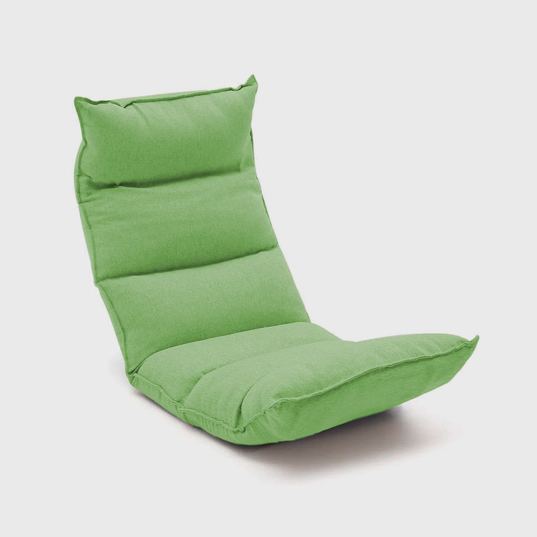 Leather Floor Recliner Lazy Chair Green