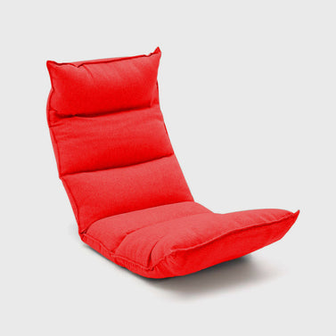 Leather Floor Recliner Lazy Chair Red