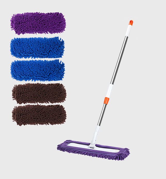 SOGA 60x12 Microfiber Flat Mop Floor Cleaning Pads Rotating Dust Remover 3 Color