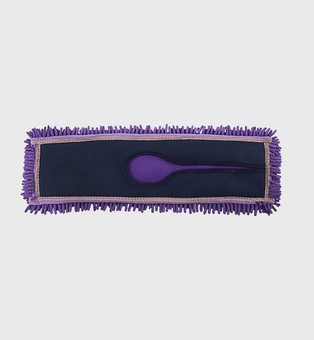 SOGA 90x22 Purple Microfiber Flat Mop Floor Cleaning Pads Rotating Dust Remover