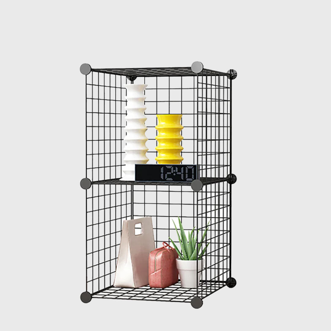Black 2 Tier Cube Organiser