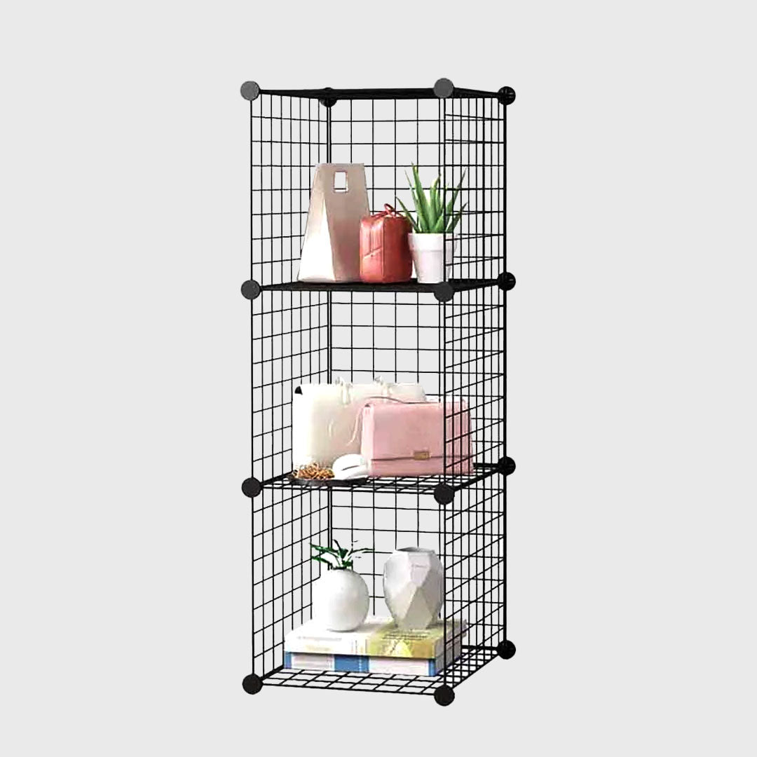 Black 3 Tier Cube Organiser