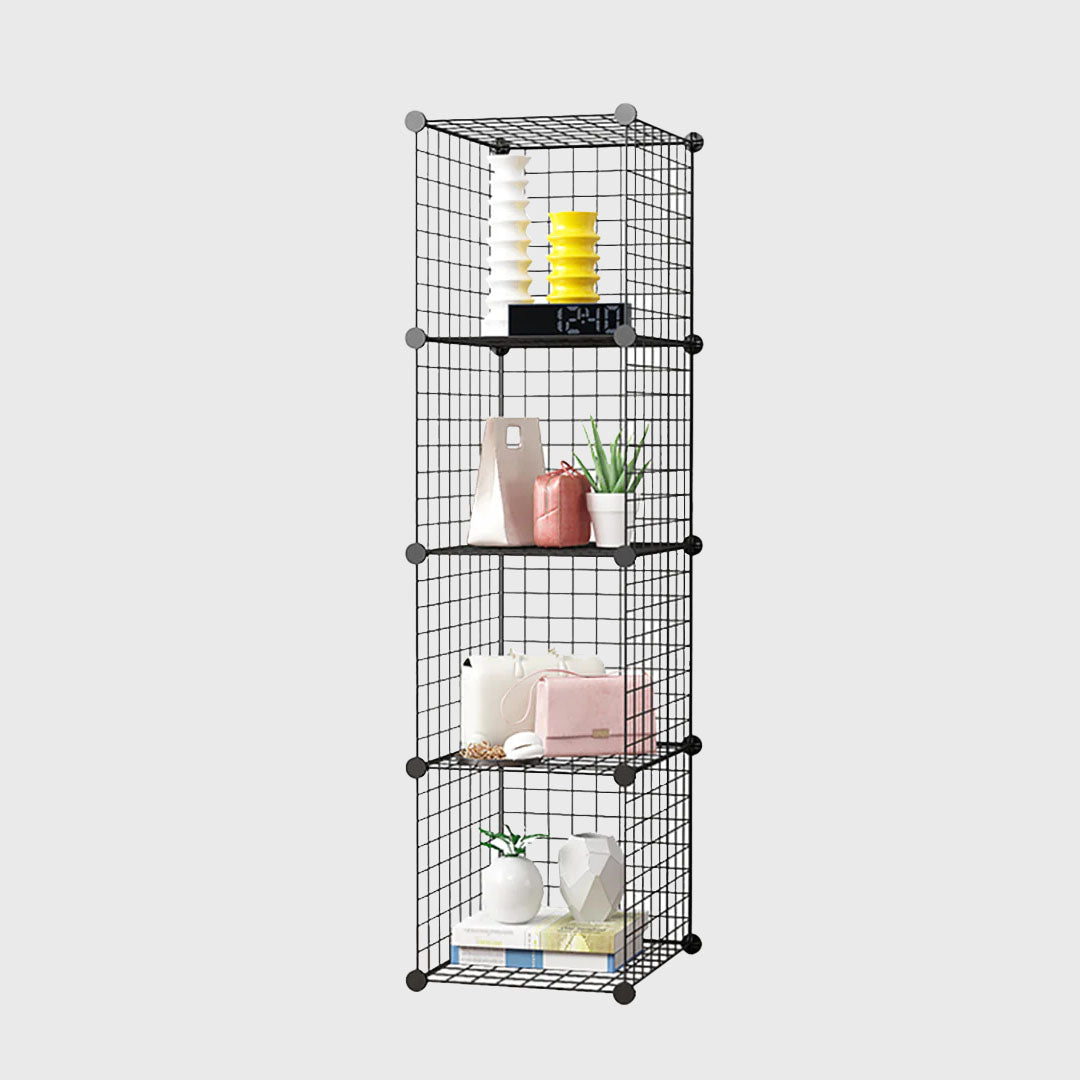 Black 4 Tier Cube Organiser
