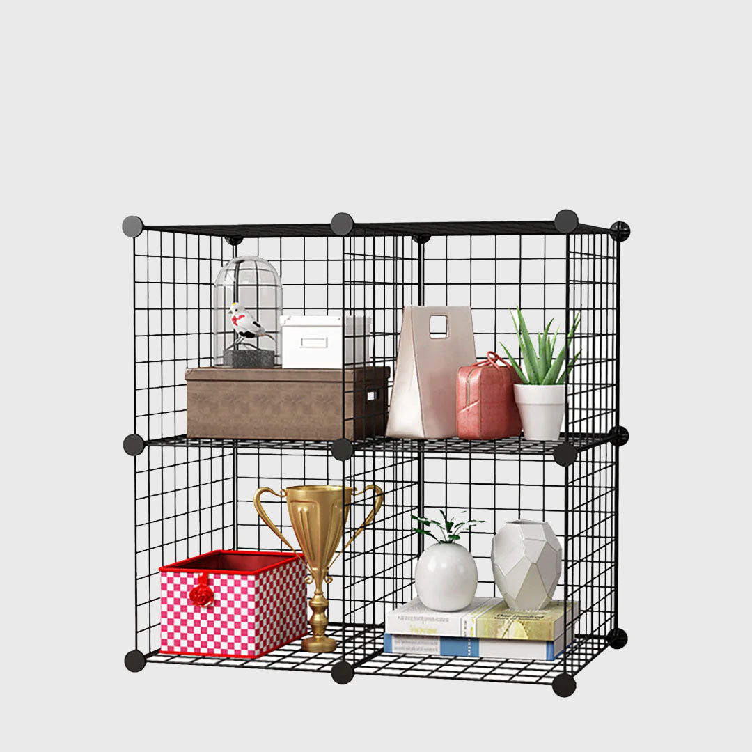 Black 4-Cube Storage Organiser