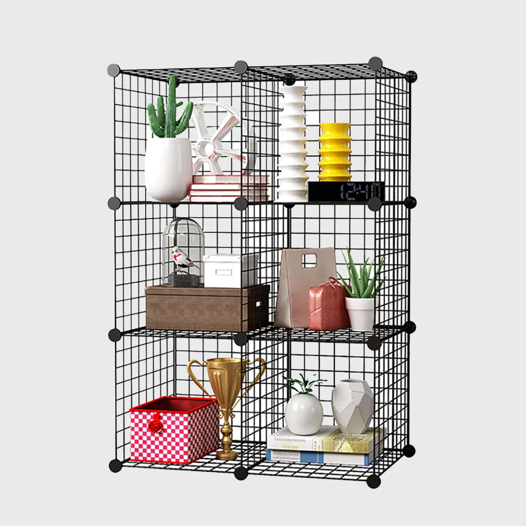 Black Portable 6-Cube Organiser