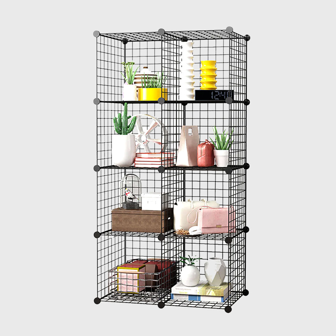 Black Portable 8-Cube Organiser