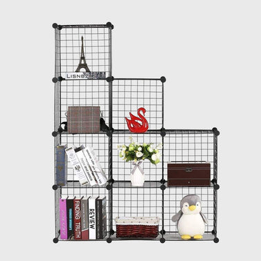 Black Portable 9-Cube 3 Column Storage Organiser