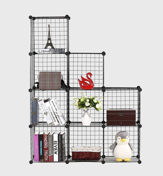 Black Portable 9-Cube 3 Column Storage Organiser