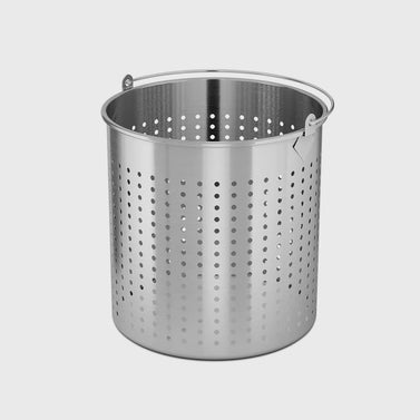 33L 18/10 Stainless Steel Perforated Pasta Strainer with Handle