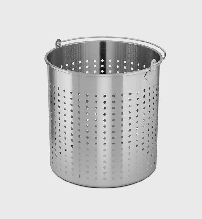 50L 18/10 Stainless Steel Perforated Pasta Strainer with Handle