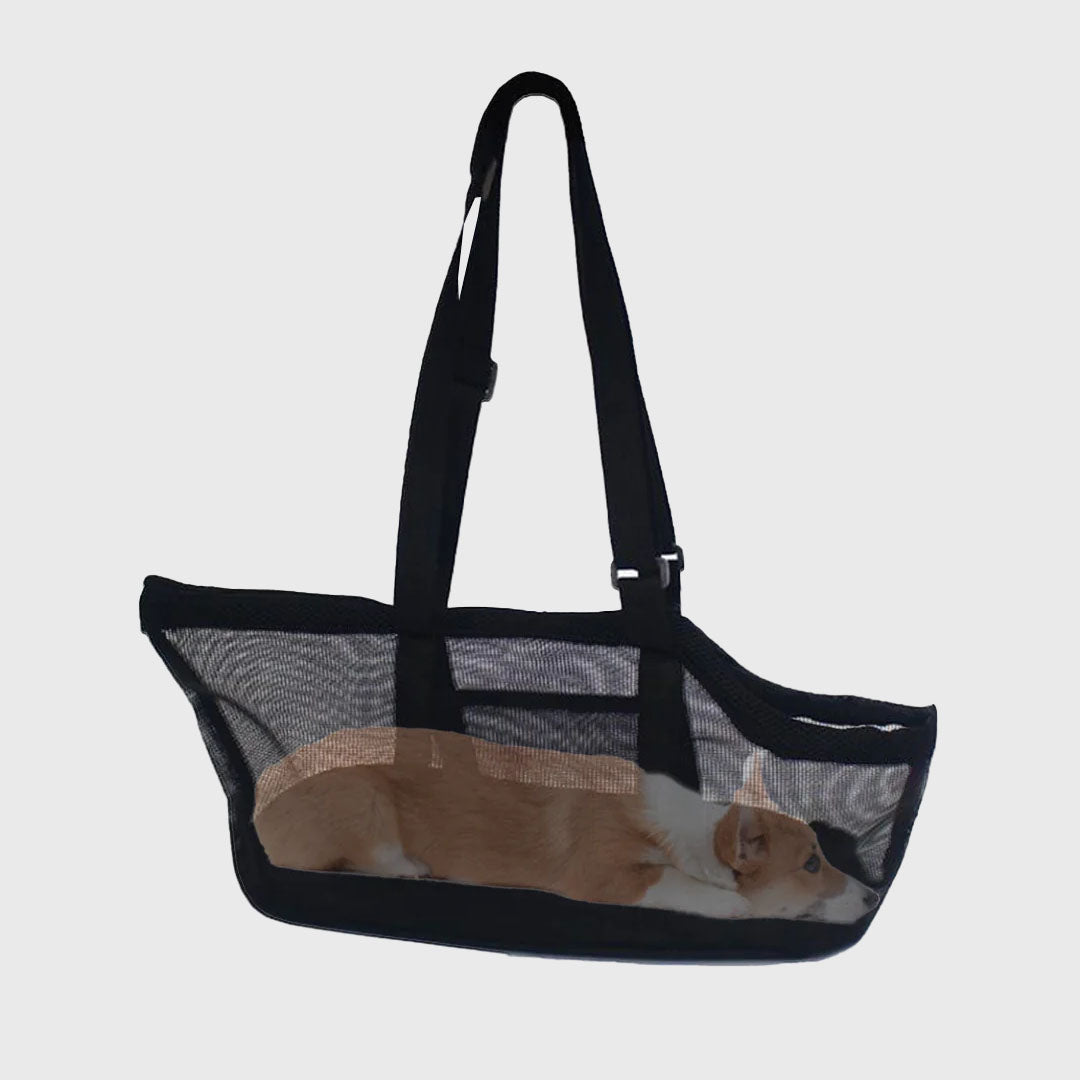Waterproof Breathable Net Mesh Pet Carrier Bag Black