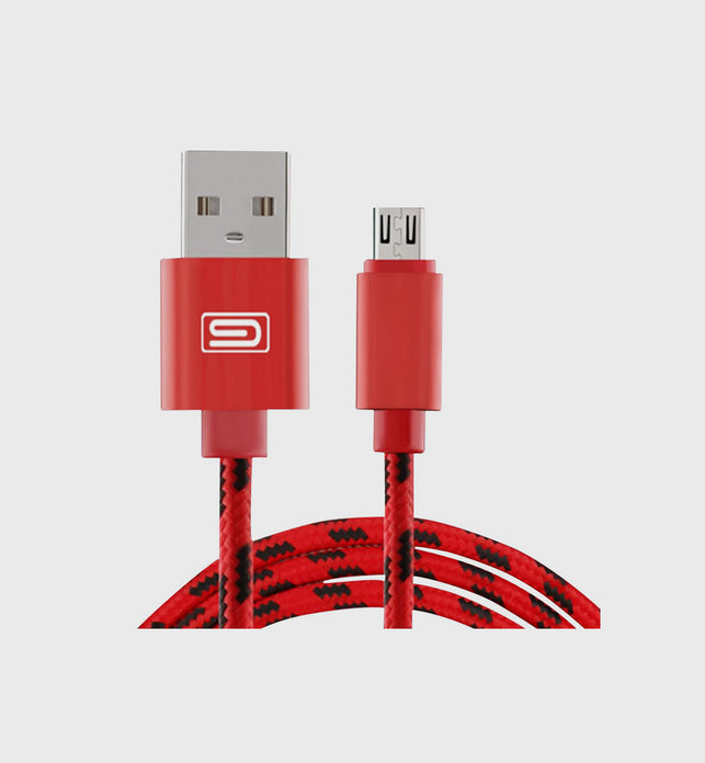 Android 1.5M MFI Metal Braided USB Cable Red