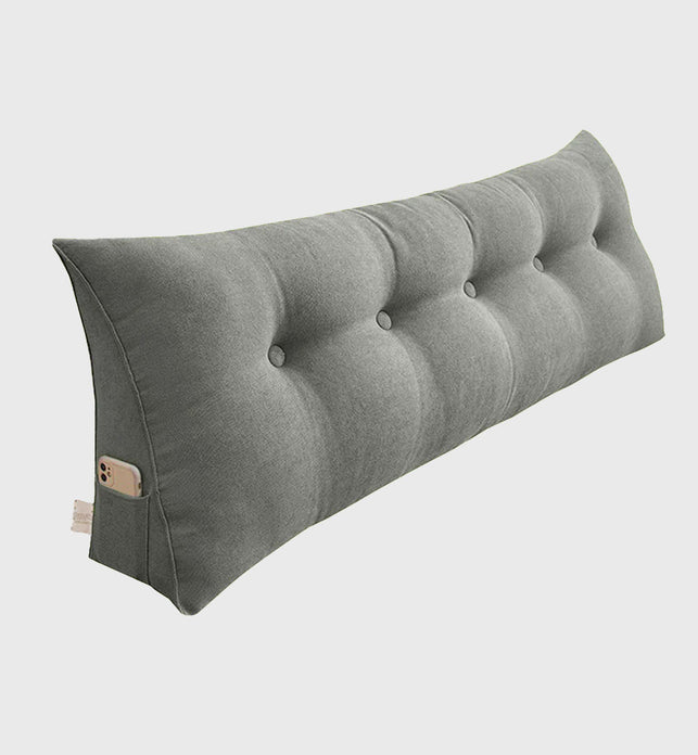 SOGA 150cm Grey Wedge Bed Cushion