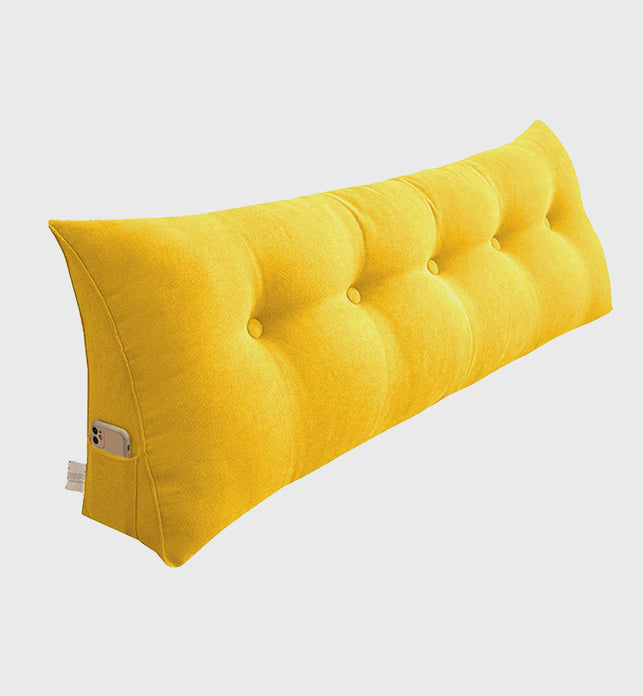 100cm Yellow Wedge Bed Cushion