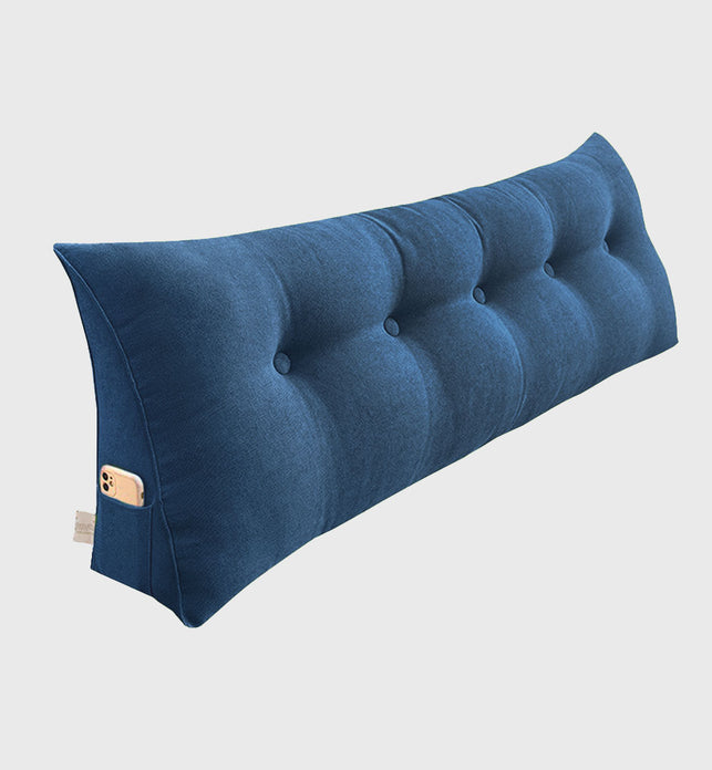 100cm Blue Wedge Bed Cushion