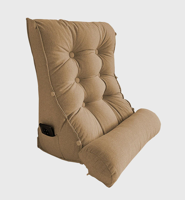 45cm Khaki Wedge Lumbar Pillow