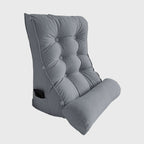 45cm Silver Wedge Lumbar Pillow