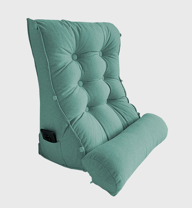 60cm Green Wedge Lumbar Pillow