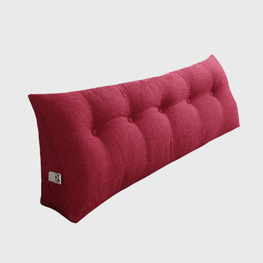 SOGA 120cm Rose Red Triangular Wedge Bed Pillow Headboard Backrest Bedside Tatami Cushion Home Decor