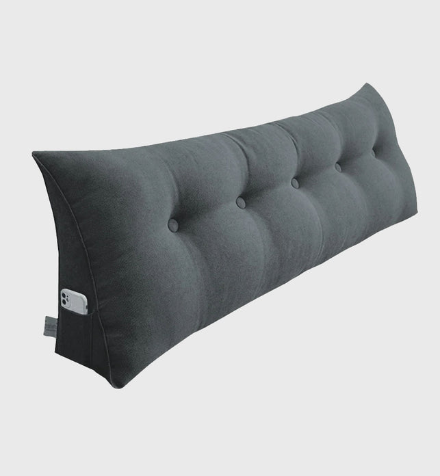 150cm Dark Grey Wedge Bed Cushion