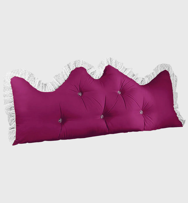 150cm Burgundy Princess Headboard Pillow