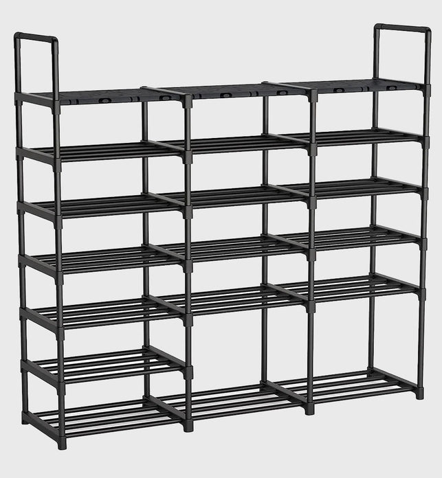 19-Shelf Tier Shoe Storage Shelf with Handle