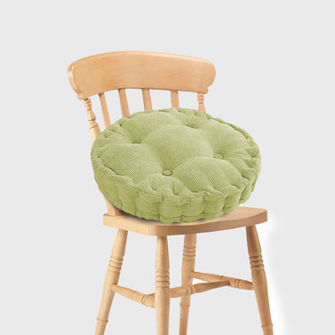 Green Plush Round Cushion