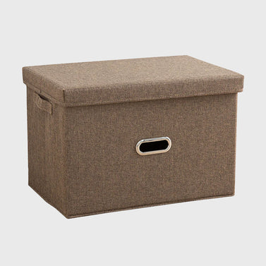 Grey Small Foldable Canvas Storage Box