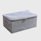 Grey Small Double Zipper Storage Box